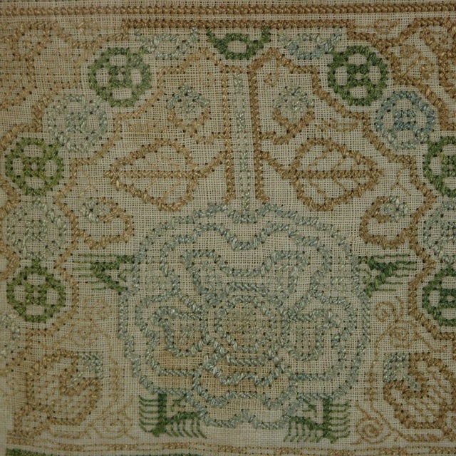 Textile George II Band Sampler, Dated 1678, Stitched by Ev For Sale - Image 7 of 18