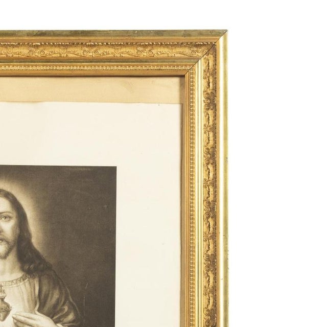 Sacred Heart of Jesus, 20th Century, Engraving, Framed For Sale - Image 4 of 6