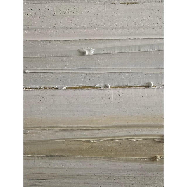 Abstract Minimalist Landscape Oil Painting by Diane Grant / Neutral Color Palette / Color Field / Seascape For Sale - Image 6 of 7