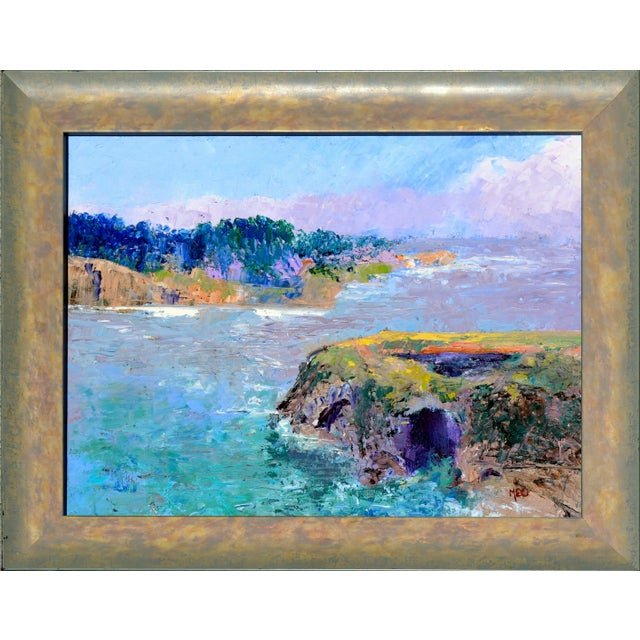 Blue California Coast Landscape by Muriel Goodfield For Sale - Image 8 of 9