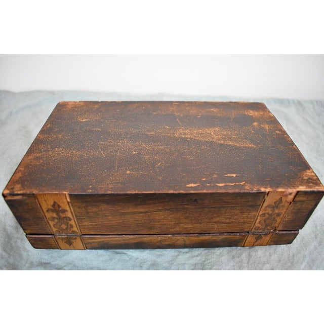Late 19th Century Antique Domed Box With Marquetry For Sale - Image 4 of 6