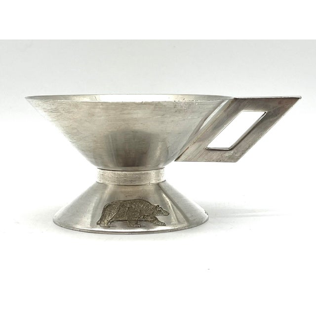 Art Deco Hotel Silverware with Engraved Bear Motif from Gebrüder Hepp, Germany, 1920s For Sale - Image 11 of 12