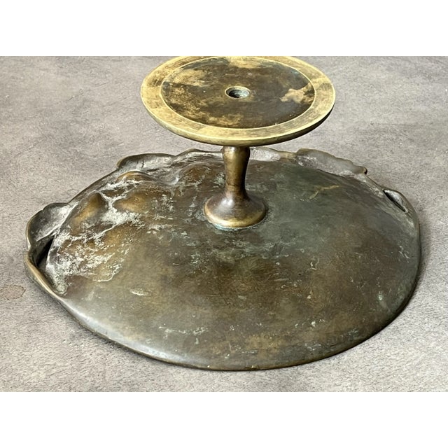 French Art Nouveau 1900 Cup in Patinated Bronze Signed Claessens For Sale - Image 4 of 12