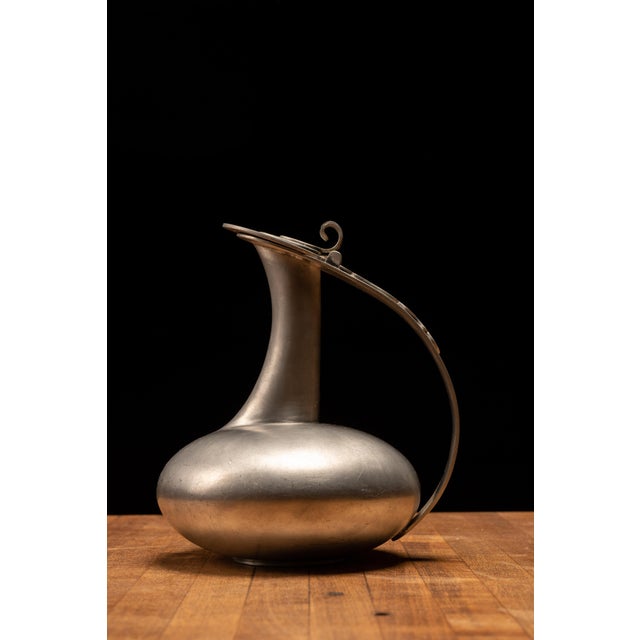 Mid-20th Century Havstad Scandinavian Modern Pewter Decanter and Cordial Set — 8 Pieces For Sale - Image 4 of 9