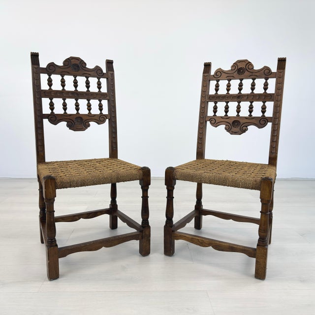 Vintage French Provincial Chairs - A Pair For Sale - Image 4 of 9