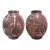 Pair of Red Marble Vases For Sale