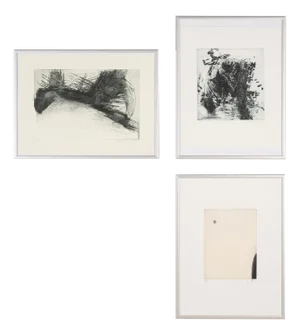 Day and Night, Woodcuts, Set of 3, Framed