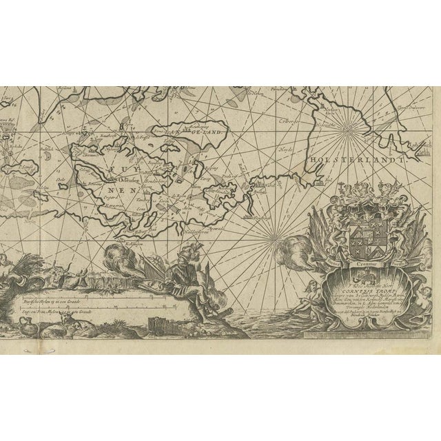 Nautical Chart of Skagerrak and Øresund by Johannes Van Keulen For Sale - Image 6 of 11