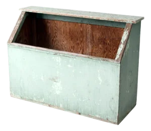 Antique Painted Farmhouse Bin