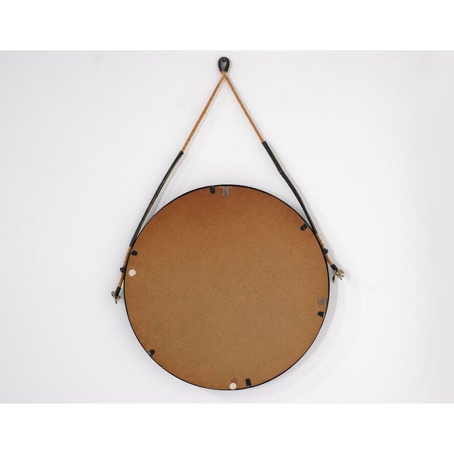 Vintage Round Steel Mirror, Italy, 1970s For Sale - Image 12 of 13