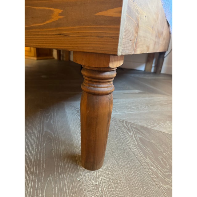 Wood Custom Solid Wood King Bed Frame With Handcrafted Headboard – Rustic Modern / Farmhouse Style For Sale - Image 7 of 8