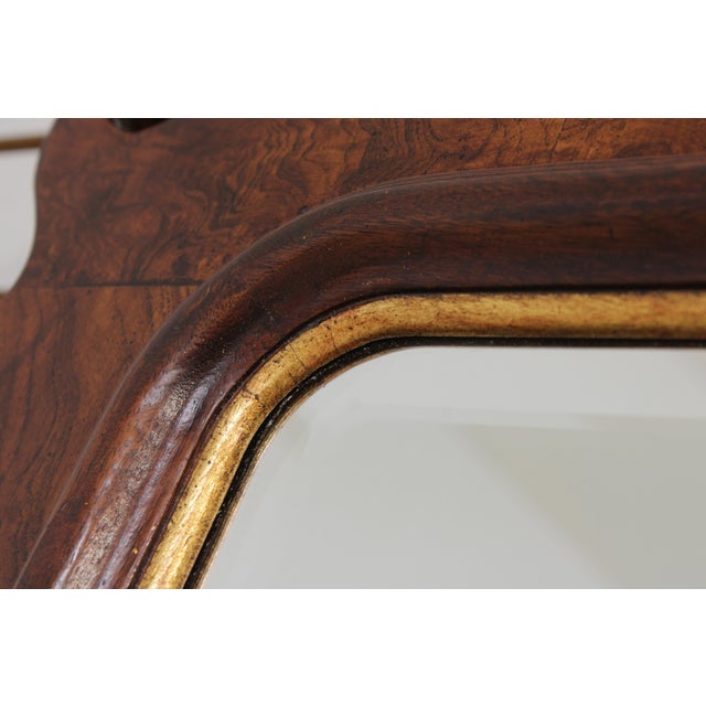 Brown Henredon Chippendale Burl Elm Hanging Mirror For Sale - Image 8 of 15
