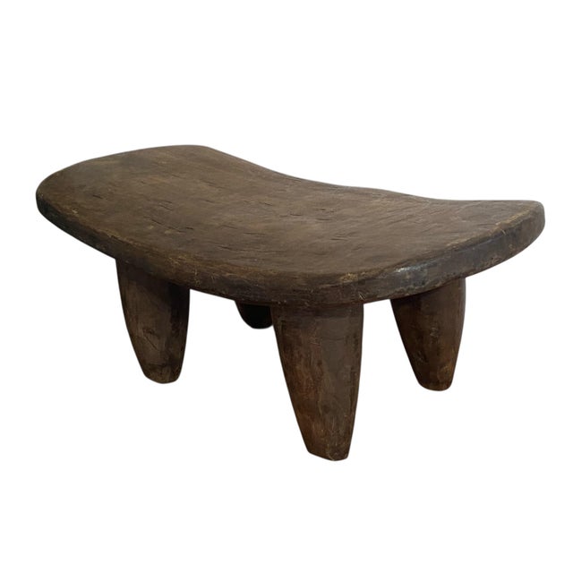 Vintage African Carved Wood Senufo Milk Stool 15.5" W For Sale In New York - Image 6 of 7