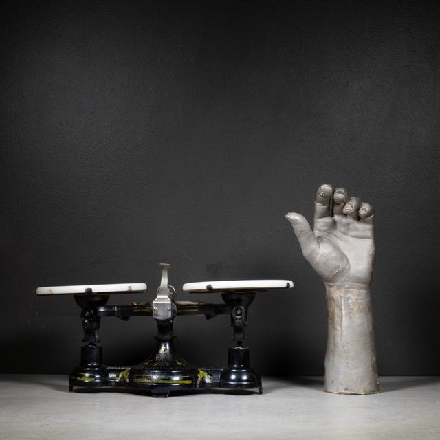 Late 19th C. Fairbanks Standard Cast Iron & Marble Balance Scale For Sale - Image 9 of 9