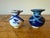 Sweet Pair of Mini Blue & White Studio Pottery Vases Signed "Whitefish Pottery". This studio is located in yes, Whitefish...