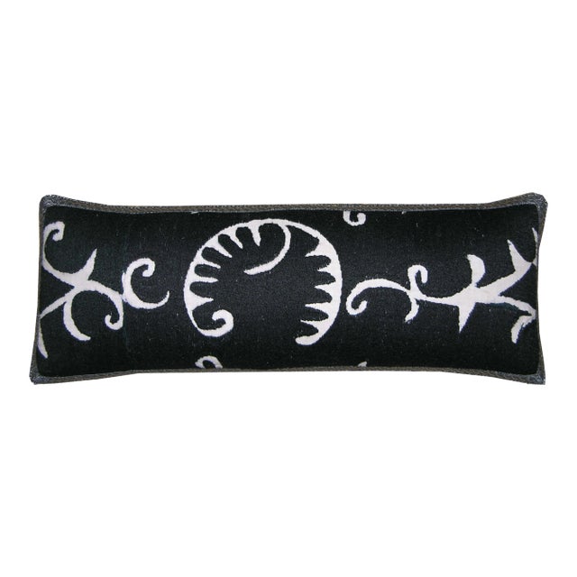 Circa 1900 Antique Suzani Embroidery Pillow For Sale