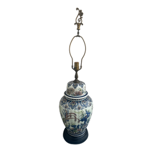 Large Vintage Chinese Export Porcelain Ginger Jar Table Lamp