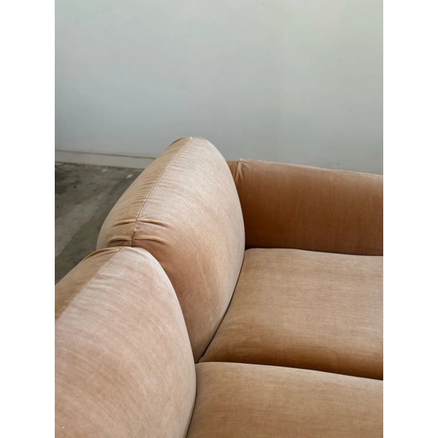 Blush Late 20th Century Post Modern Overstuffed Blush Loveseat For Sale - Image 8 of 12