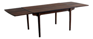 Danish Rosewood Rectangle Dining Table Expandable Table Denmark 1960s