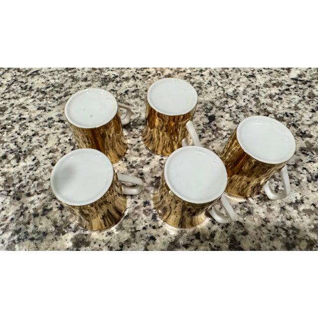 Gold Vintage Gold-Gilded Porcelain Espresso Set - 11 pcs For Sale - Image 8 of 12