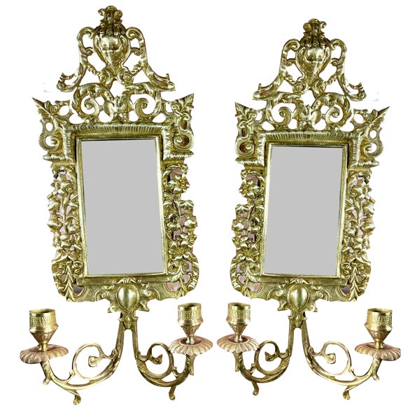 Napoleon III Wall Sconces in Gilt Bronze, Set of 2 For Sale