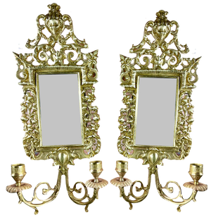 Napoleon III Wall Sconces in Gilt Bronze, Set of 2