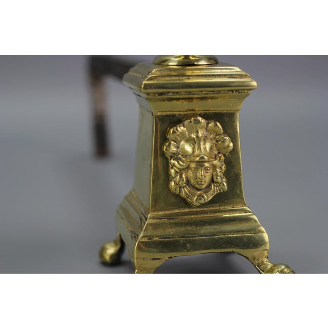 French Bronze and Iron Firedogs, Early 20th Century, Set of 2 For Sale - Image 11 of 18