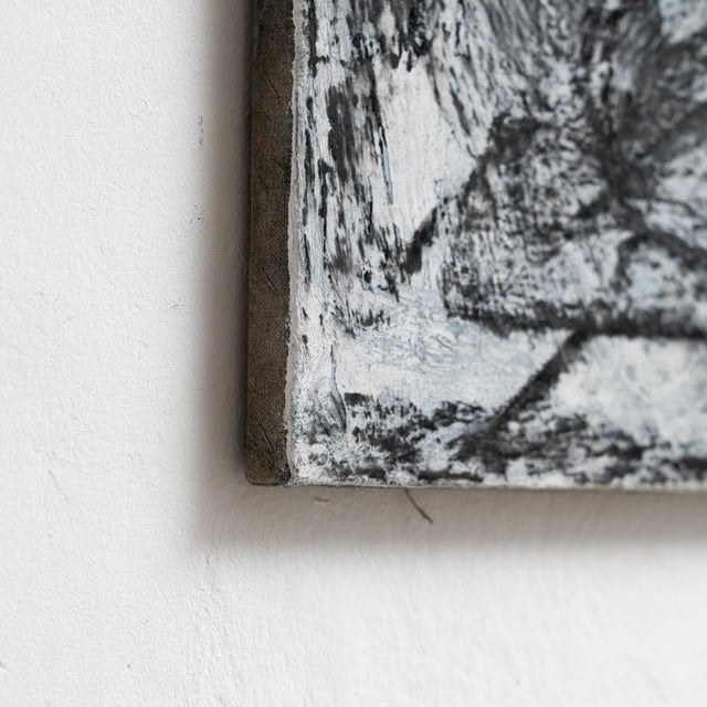 Enrico Della Torre, Art Black Composition, Charcoal on Canvas, 2017 For Sale - Image 11 of 12