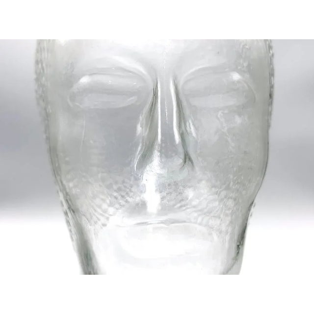 Mid-Century Modern Vintage German Glass Head, 1970s For Sale - Image 3 of 10