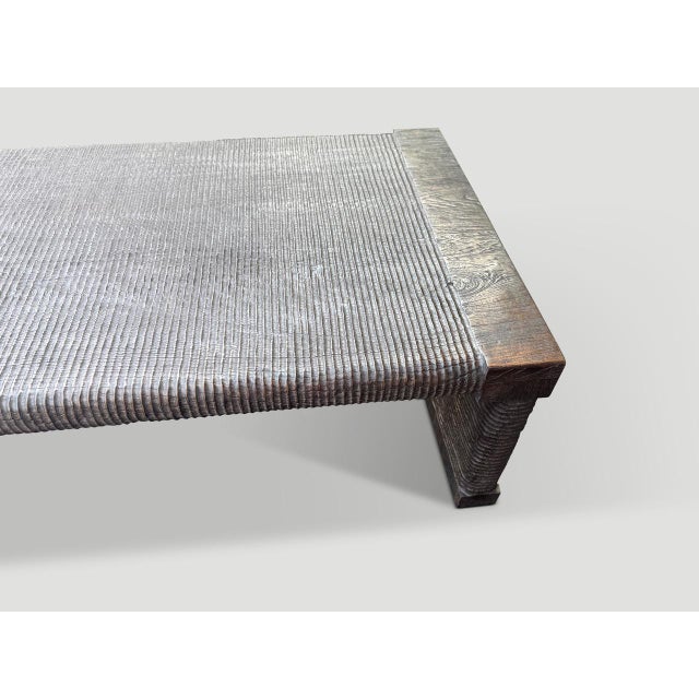 Andrianna Shamaris Exquisite Monumental Couture Hand Carved Bench For Sale - Image 12 of 18