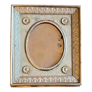 Antique 19th Century French Empire Gilt Bronze Ormolu Small Picture Frame