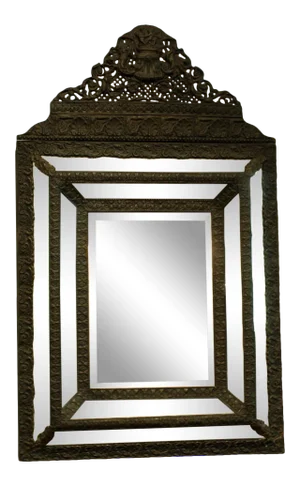 Late 19th Century French "Miroir a Parecloses" Bride's Mirror