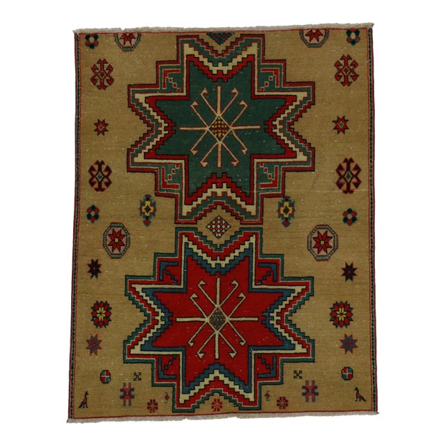 Vintage Turkish Oushak Rug - 02'06 X 03'02 For Sale