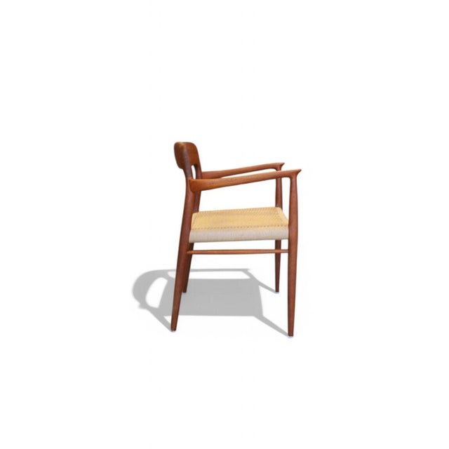 Brown Model 56 Dining Chair in Teak and New Wicker Seat by Niels O. Møller, 1960s For Sale - Image 8 of 15