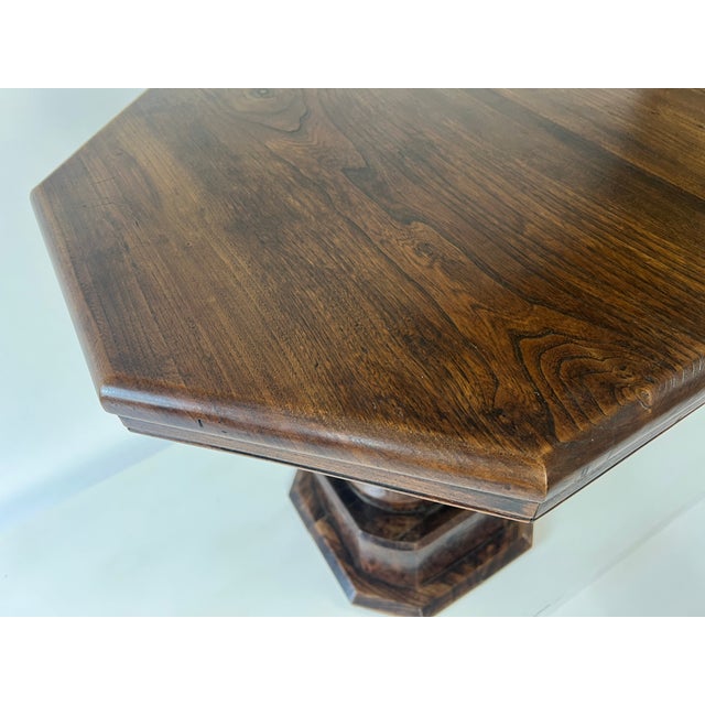 Brutalist Octagonal Side Table in the style of Charles Dudouyt, France, 1940s For Sale - Image 15 of 18