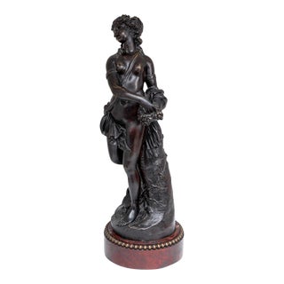 Clodion "Bacchante" Patinated Bronze Sculpture For Sale