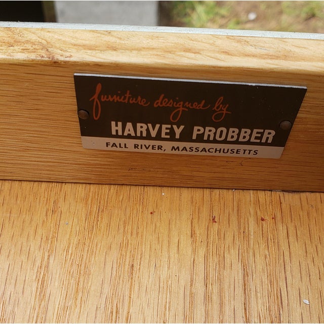 Wood Mid-Century Modern Harvey Probber Mahogany & Rosewood Writing Desk For Sale - Image 7 of 8