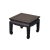 16" Oriental Brown Stain Square Wood Stool Table Display Stand Pedestal For Sale - Image 4 of 6