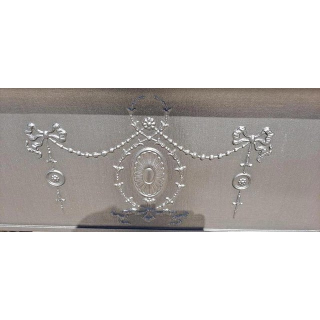 Black Antique Edwardian Cast Iron Mantel Surround with Classical Decoration For Sale - Image 8 of 13