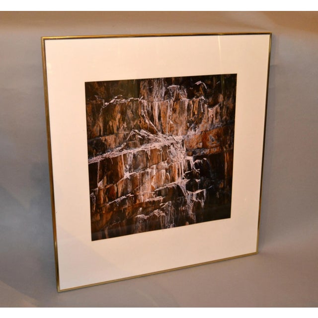 Brass Framed Image From a Rock of Sierra Nevada Mountains Yosemite National Park For Sale - Image 13 of 13