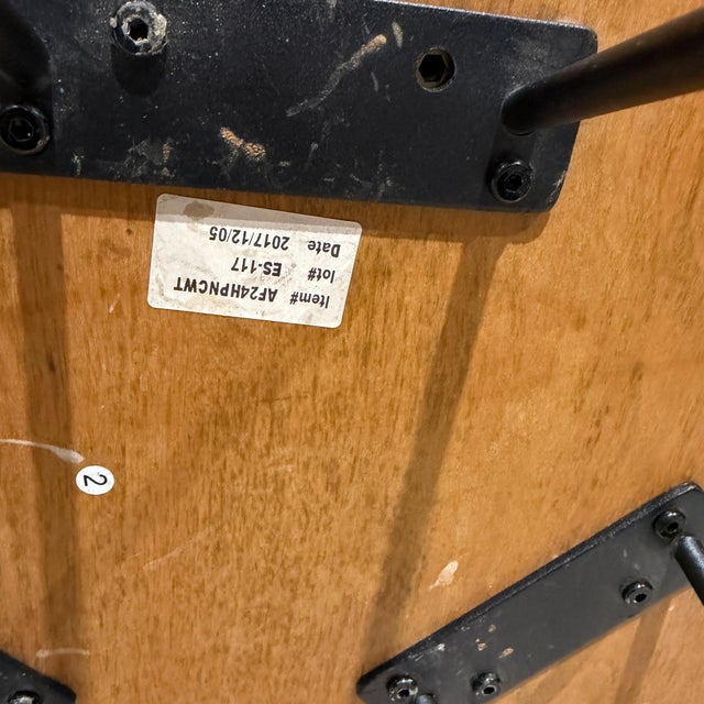 Black Mid-Century Modern "Guitar Pick" Coffee Table Hairpin Legs For Sale - Image 8 of 9