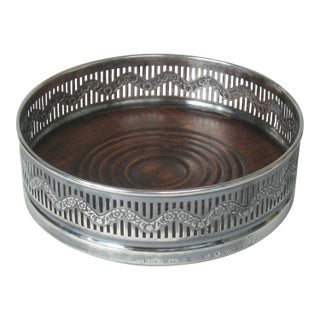 Early 20th Century English Wine Bottle Coaster For Sale