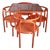 Orange Locus Solus Dining Table and Chairs by Gae Aulenti for Poltronova, Set of 5 For Sale