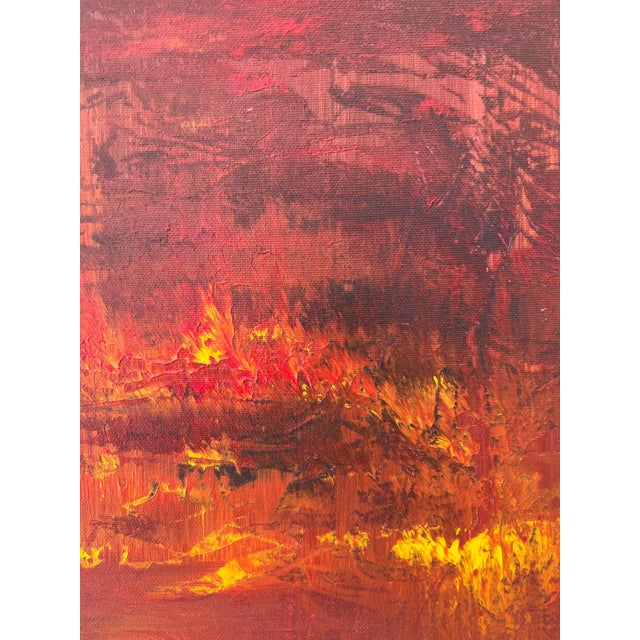 Orange "Santa Ana" Contemporary Abstract Acrylic Painting by Nina Weintraub For Sale - Image 8 of 11
