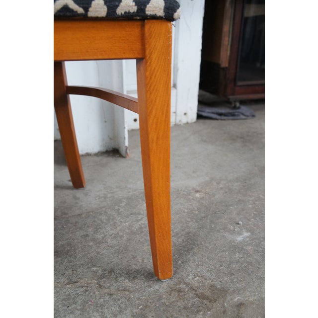 4 Vintage Isa International Biedermeier Style Modern Cherry Dining Side Chairs For Sale - Image 9 of 12