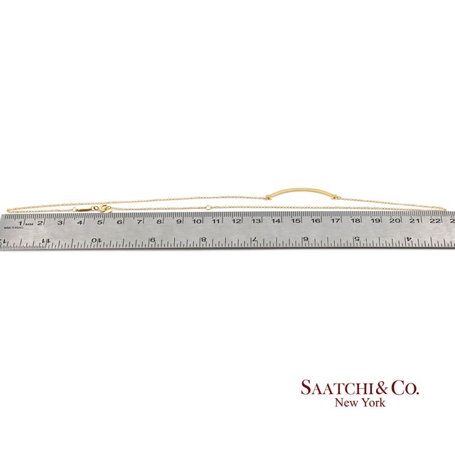 Tiffany & Co. 18k (750) Solid Yellow Gold T Smile Pendant Necklace For Sale - Image 12 of 12