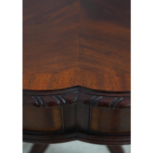 Henkel Harris Mahogany Clover Top Table W. Drawer For Sale - Image 15 of 18
