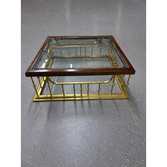 Vintage Erwin-Lambeth "Fender" Brass Plated Coffee Table For Sale - Image 10 of 12