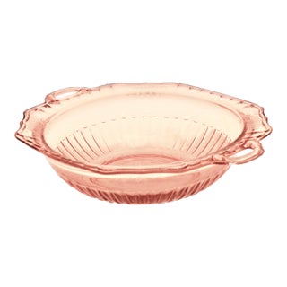 Pink Panel Floral Bowl For Sale