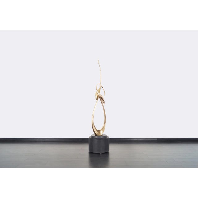 Boris Lovet-Lorski Vintage Life-Size Brass Crane Sculpture by Boris Lovet-Lorski, 1950s For Sale - Image 4 of 10